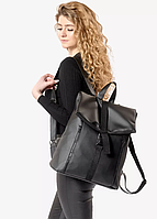 Рюкзак женский черный, стильный рюкзак для девушек, рюкзак для работы и прогулок SHOP