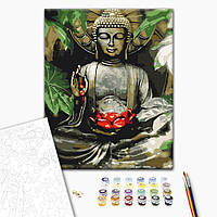Картина за номерами "Балійський Будда", полотно на підрамнику, фарби, пензлі, кріплення, 40х50 см, складність 4