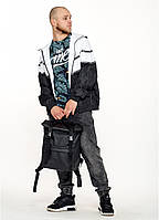 Рюкзак мужской Wellberry ролл черный, модный рюкзак для мужчин, городской удобный рюкзак MODIX