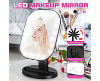 Вращающееся на 180 градусов зеркало для макияжа 20 LED | Электрическое косметическое зеркало