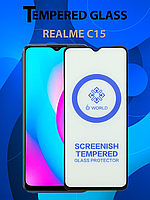 Защитное стекло для Oppo Realme C15 , Оппо Реалми С15 ( Premium Tempered 6D Glass )