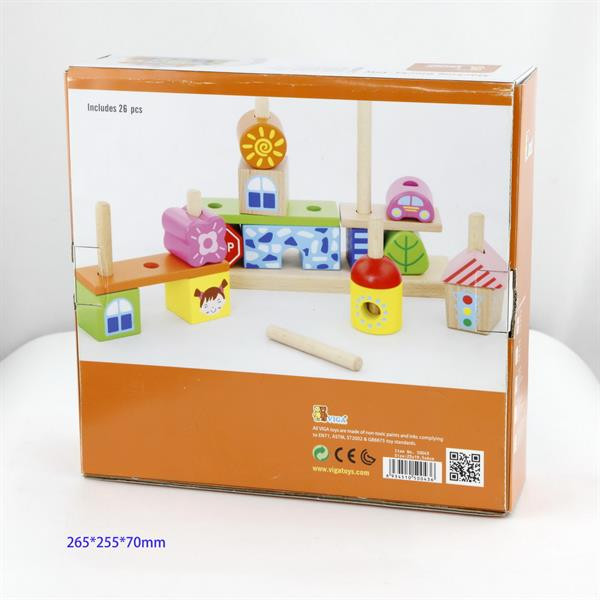 Набор кубиков Город Viga Toys 50043 - фото 3 - id-p394226183