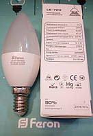Светодиодная лампа (свеча) Feron LB-720 E14 4W 2700K для общего и декоративного освещения