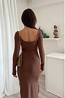 Сукня жіноча облягаюча довжини міді з плотної віскози, фото 5