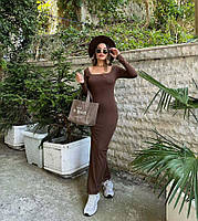 Сукня жіноча облягаюча довжини міді з плотної віскози, фото 6