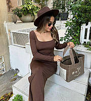 Сукня жіноча облягаюча довжини міді з плотної віскози, фото 9