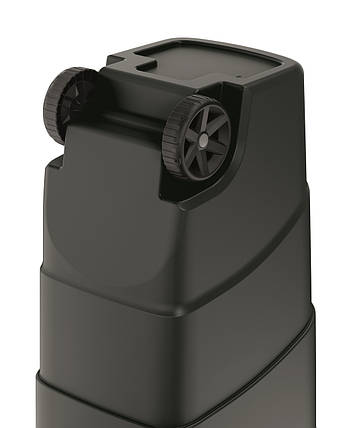 Бак для сміття Prosperplast Wheeler 90 л, антрацит, зелена кришка, фото 4