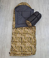 Спальный мешок (спальник) с капюшоном демисезонный Пиксель
