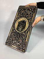 Нарди дерев'яні ручної роботи Лев 50×23 см нарди довгі та нарди короткі, фото 5