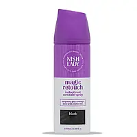 Спрей для маскування сивини та коріння NishLady Hair Magic Retouch Root Concealer Чорний, 100мл (20105001)