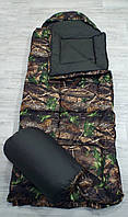 Спальный мешок (спальник) с капюшоном демисезонный Лес