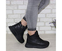 Жіночі чорні черевики, штучна шкіра, Bfl, розмір 37, 38
