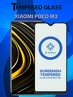 Защитное стекло для Xiaomi Poco M3 , Ксиоми Поко М3 ( Premium Tempered 6D Glass )