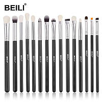 Набор кистей для макияжа BEILI E15 Black 15 шт (Y95XYV7P) комплект кисточек Б1496-8