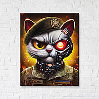 Постер "Котик ЗСУ © Маріанна Пащук", "CN5339S", 30x40 см