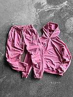 Спортивный костюм молодежный монохром (розовый) супер комплект для парня штаны худи трехнитка петля sBGDN4