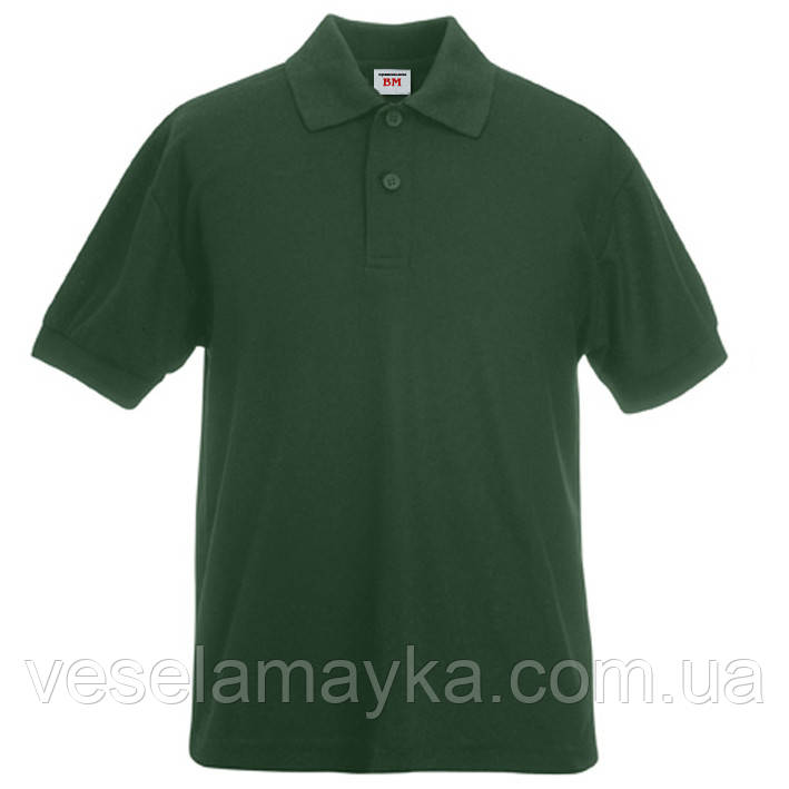 Дитяча зелена футболка поло (Преміум), фото 1