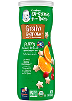 Снеки из воздушных злаков Gerber Grain&Grow Puffs Snack клюква и апельсин от 8 месяцев, 42 г