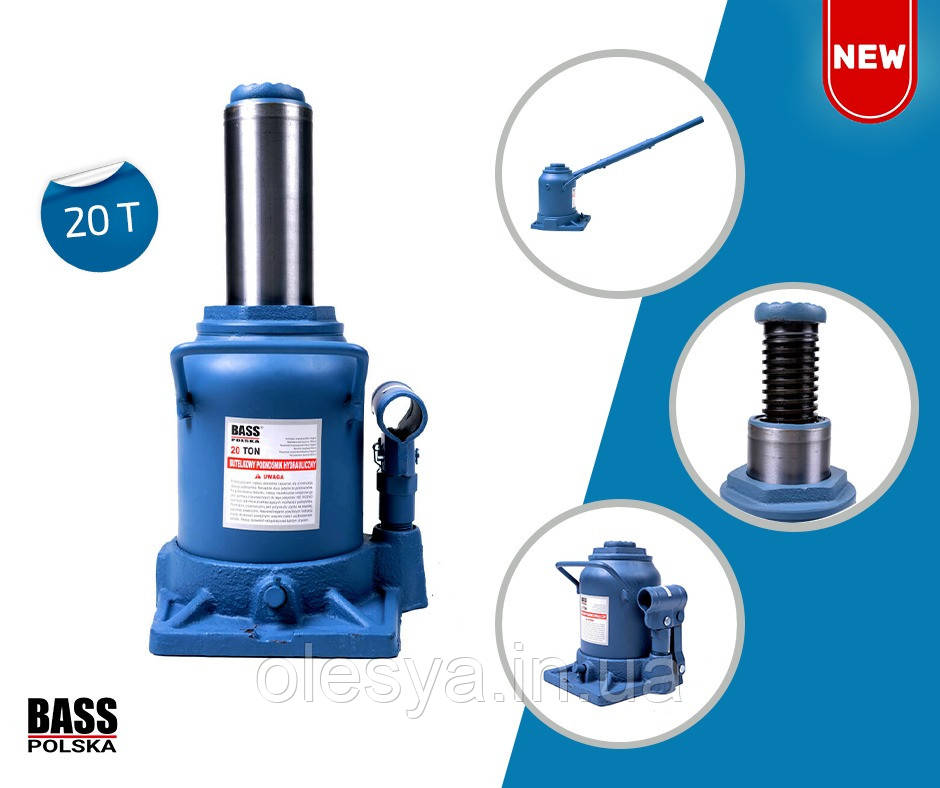 Гідравлічний підіймач 20 тонн низький Bass Polska 3311, фото 1