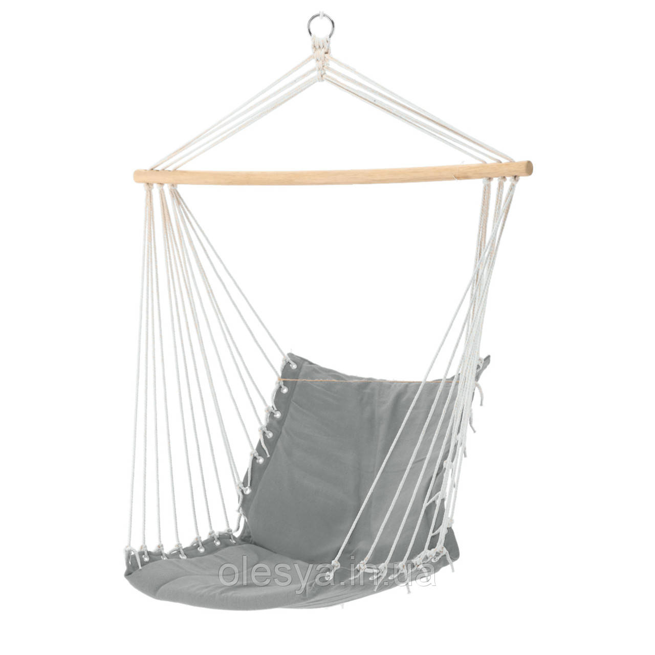 Підвісне крісло Гамак Garden line 60X120X130 см Сіре HAM3371, фото 1