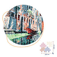 Деревянные пазлы "Гондола на канале Венеции (Размер L)", Деревянные пазлы "BP02L", 29.5x29.5 см