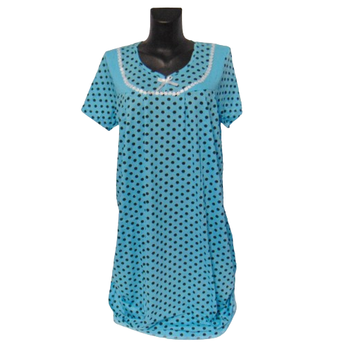 Нічна сорочка бавовна Turksell 54-56 блакитна, фото 1