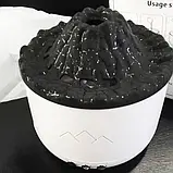 Світильник зволожувач Вулкан з ефектом полум'я та підсвічуванням | Зволожувач для будинку Білий, фото 3