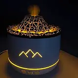 Світильник зволожувач Вулкан з ефектом полум'я та підсвічуванням | Зволожувач для будинку Білий, фото 2