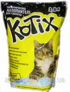 Kotix - Котикс силикагелевый наполнитель для кошачьего туалета, силикагель. 3,8л Kotix - Котикс силикагелевый наполнитель для кошачьего туалета, силикагель. 3,8л