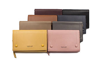 Сумочка гаманець жіноча 13*19,5 см із клапаном зі штучної шкіри в різних кольорах Karman