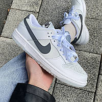 Мужские кроссовки Nike SB Dunk White/Grey найк