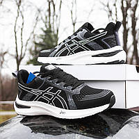 Кроссовки Asics черные с белой подошвой 41 26 cм