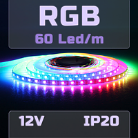 Светодиодная RGB лента 12V 60 светодиодов на метр