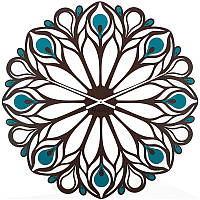 Годинник настінний Peacock Feather