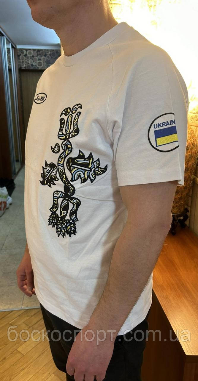 Чоловічі футболки Bosco Sport білі груди 🇺🇦 Бавовна. Італія🇮🇹 S М L XL, фото 1