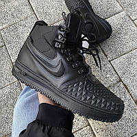 Мужские кроссовки Nike Duckboot Black (мех) найк