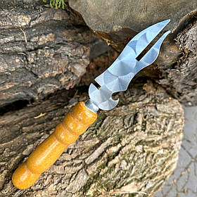 Виделка з дерев'яною ручкою для зняття м'яса 280х2мм світла