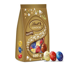 Lindt LINDOR Easter Eggs Шоколадні яйця Асорті 180g