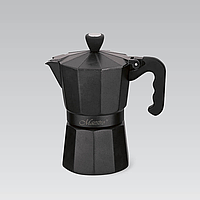 Гейзерная кофеварка Maestro черного цвета 150 мл на 3 чашек