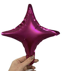 Фольгована чотирикутна зірочка фуксія сатинова 10 дюймів