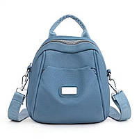 Маленька текстильна сумочка крос-боді LVL 26355 димчасто-синя