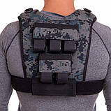 Жилет-обтяжувач набірний 10 кг жилет з регулюванням ваги Zelart TA-3271-1, фото 8