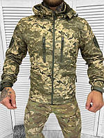 Осенняя тактическая куртка софтшел softshell squad пиксель XXXL