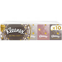 Салфетки косметические Kleenex Ultra Soft Mini четырехслойные 10 пачек по 7 шт. (5029053563909) tp