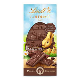 Lindt GOLDHASEN Tafel Темний шоколад 60% какао 120g