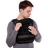 Жилет-обтяжувач набірний 10 кг жилет з регулюванням ваги Zelart TA-7805-10, фото 7