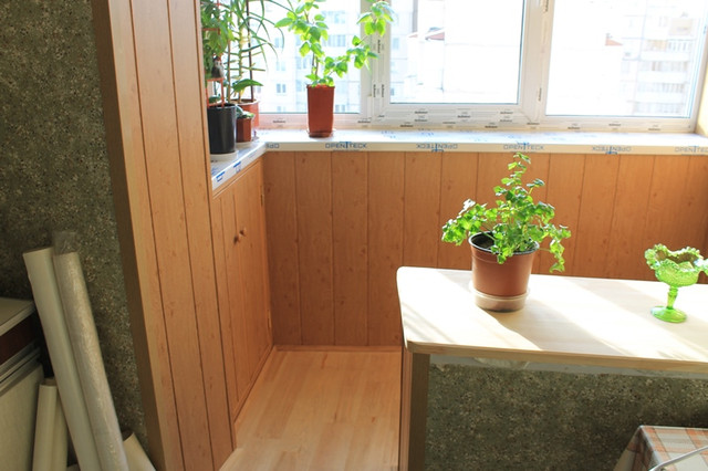 Объединение лоджии