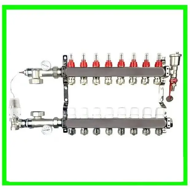 Колектор для теплої підлоги на 12 контурів в зборі  POLMARK (ПОЛЬЩА)