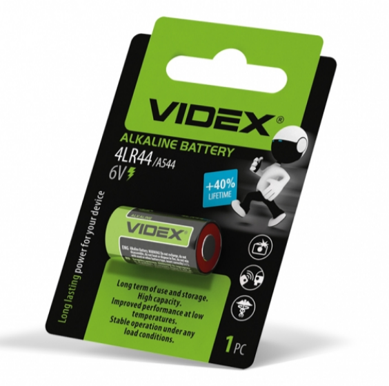Батарейка Videx 4LR44/A544 / Alkaline