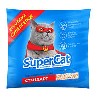 Наполнитель для туалета Super Cat Стандарт Деревянный впитывающий 1кг (3л) (3546) tp